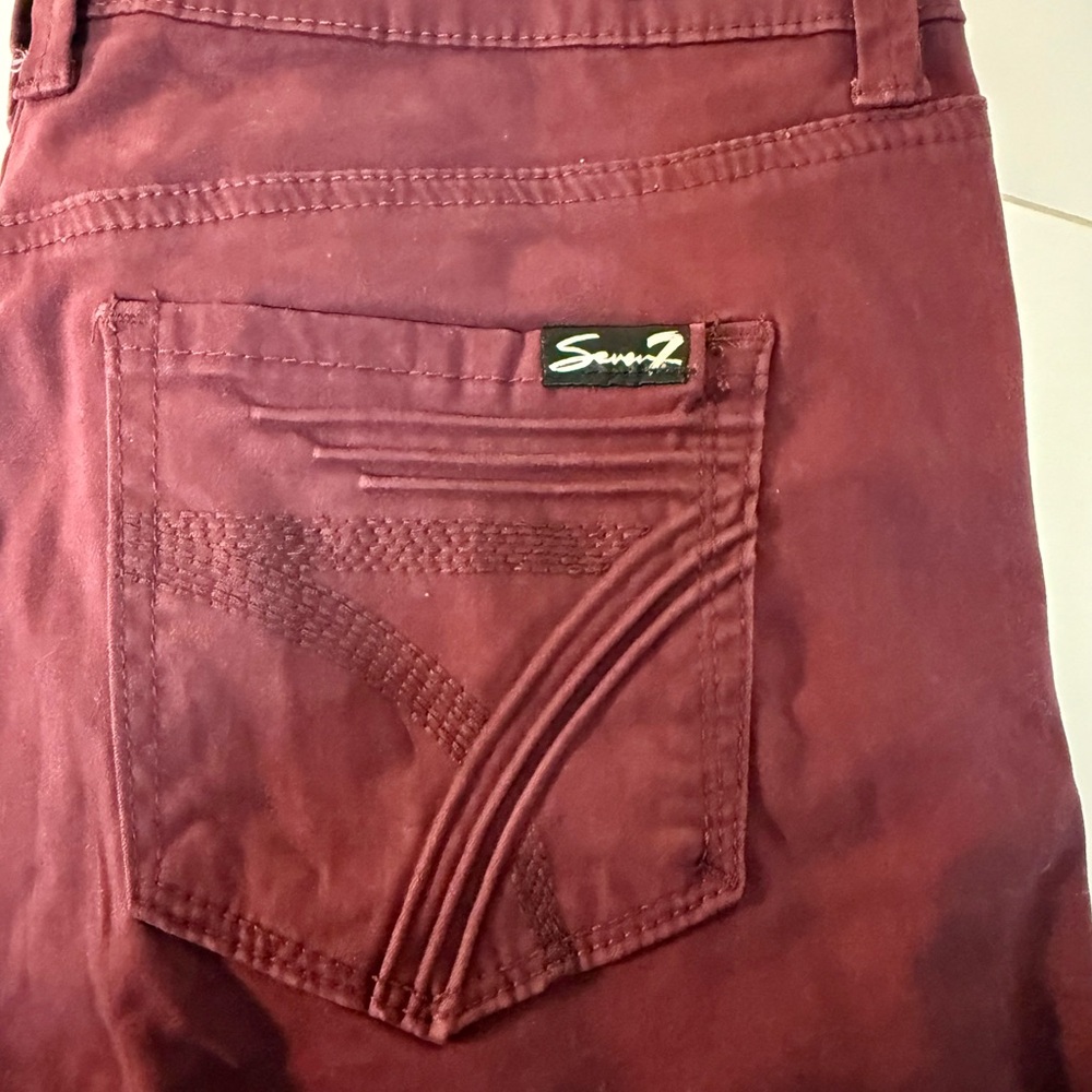 NWOT 7 For All Mankind High Rise Skinny Jean in Zinfandel Color Size 8